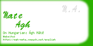 mate agh business card